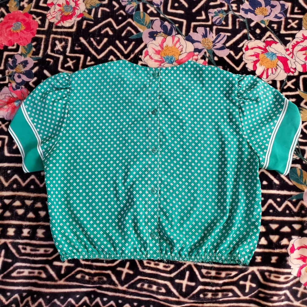 Vintage Hankerchief blouse Sm/M - Picture 6 of 16